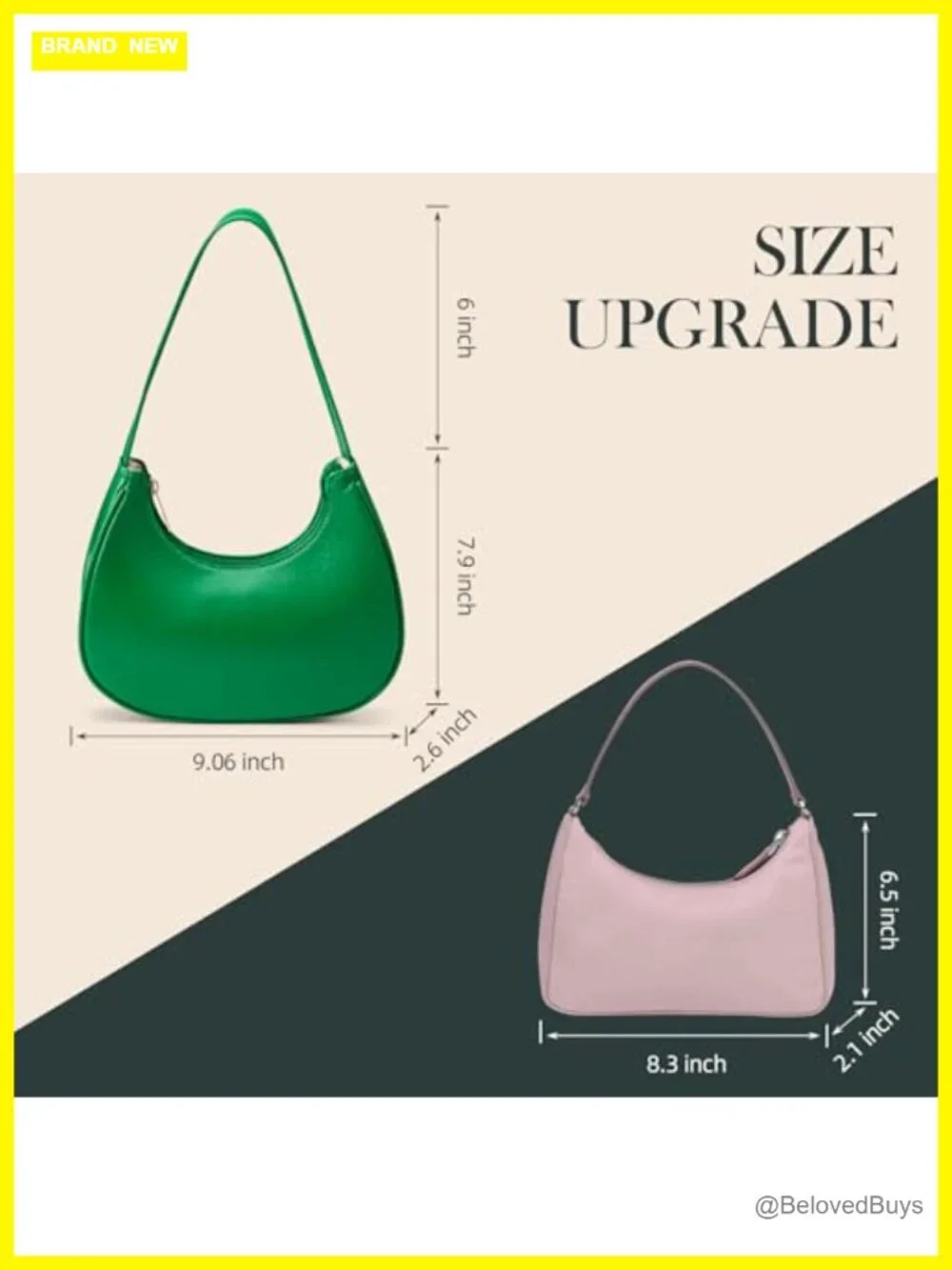 PU Leather Hobo Shoulder Handbag with Zipper
